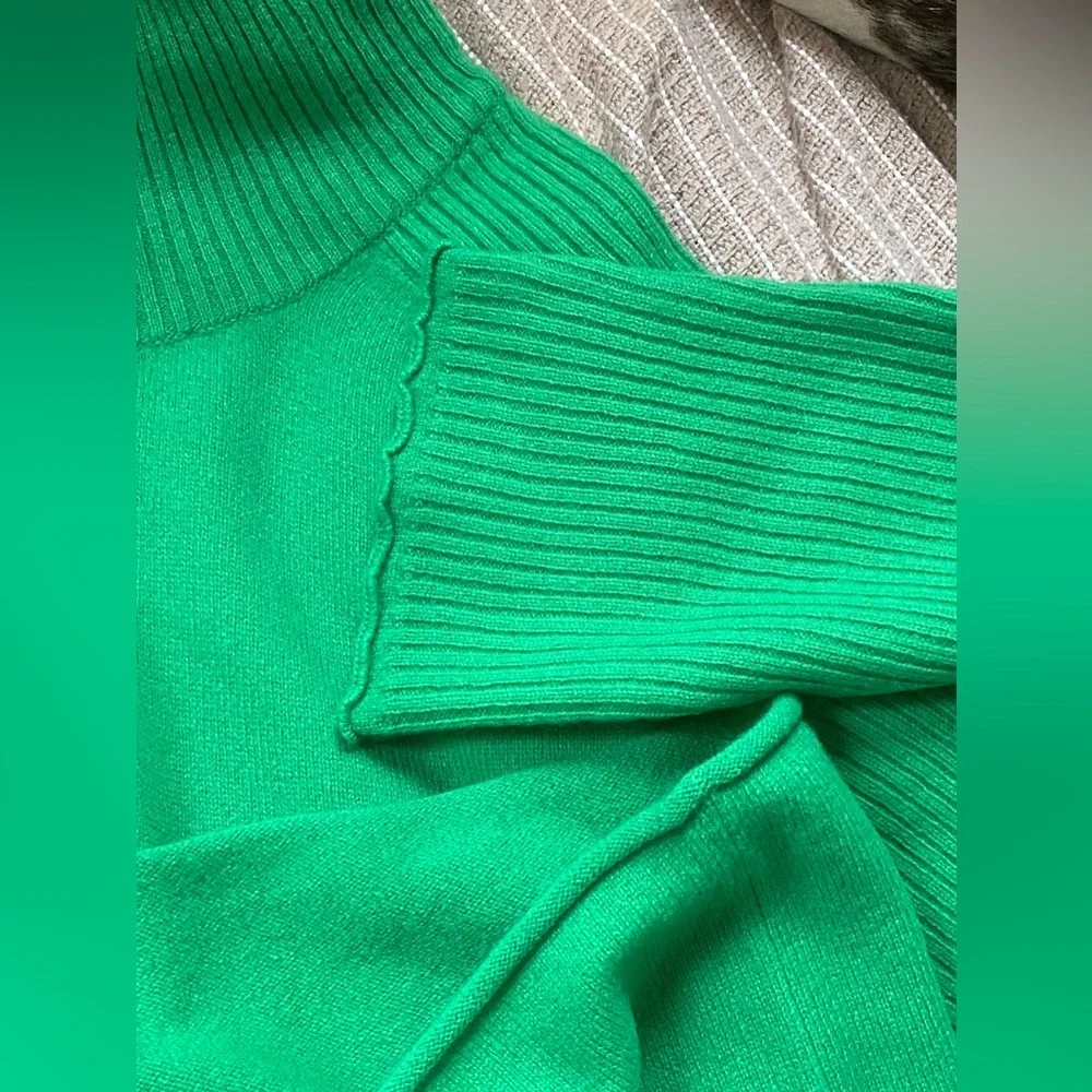 Luxury Mongolian cashmere turtle neck sweater Blue Sky Cashmere Sz M - Picture 8 of 12